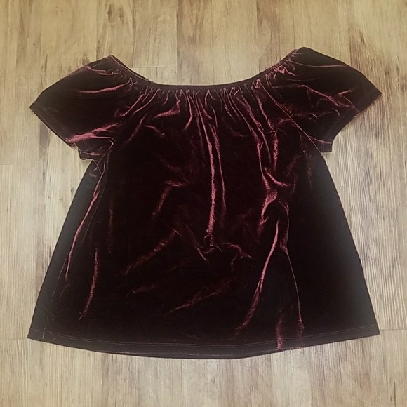 Gap Womens Velvet off-shoulder Top - Picture 2 of 5